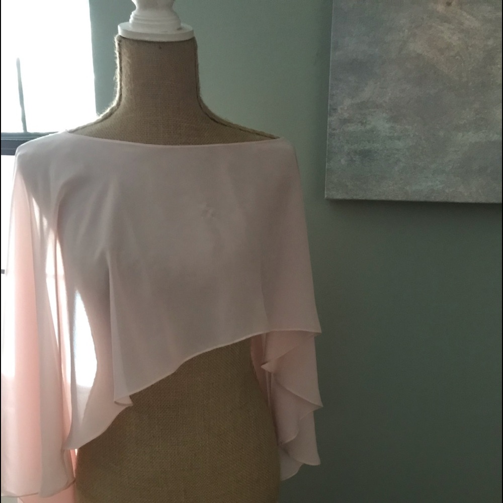 Soft pink sheet cape